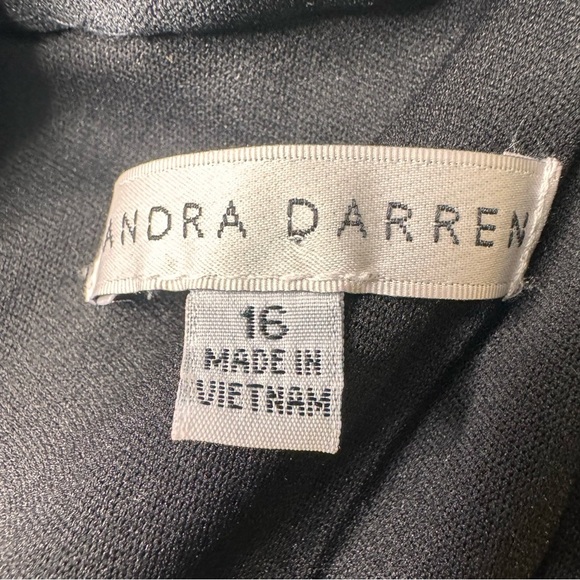 Sandra Darren Black & White Leopard Print Maxi Dress Size 16 - Picture 8 of 8